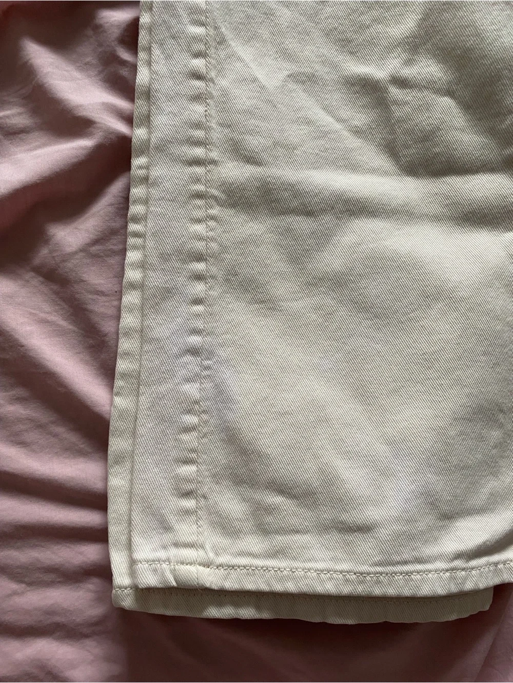 Women's Cream Wide-Leg Jeans